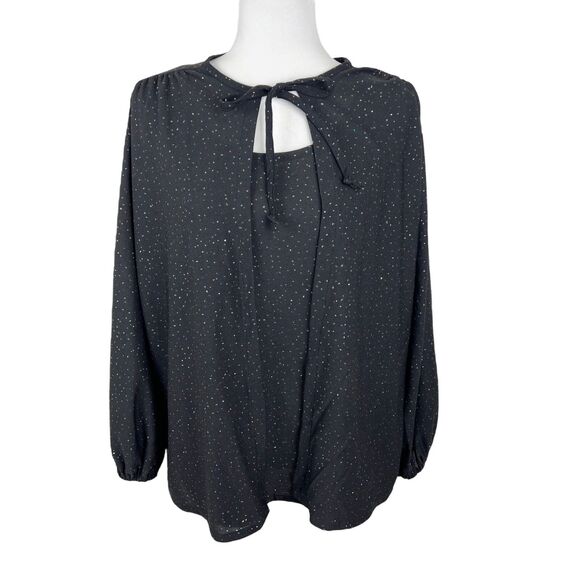 Ample Togs 2 Piece Cardigan Tank Top Set Women Extra Large Black Sparkly Shiny - Picture 3 of 16